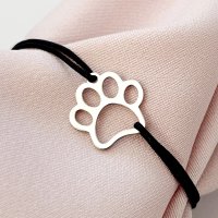 Bratara Labuta din Argint 925 cu snur negru - 1