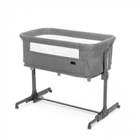 Patut multifunctional co-sleeper si tarc de joaca Kidnort Snackskal Grey, cu leganare si intrare laterala, 8.7 kg - 1