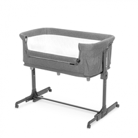 Patut multifunctional co-sleeper si tarc de joaca Kidnort Snackskal Grey, cu leganare si intrare laterala, 8.7 kg - 2
