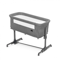 Patut multifunctional co-sleeper si tarc de joaca Kidnort Snackskal Grey, cu leganare si intrare laterala, 8.7 kg - 3
