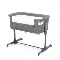 Patut multifunctional co-sleeper si tarc de joaca Kidnort Snackskal Grey, cu leganare si intrare laterala, 8.7 kg - 4