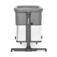 Patut multifunctional co-sleeper si tarc de joaca Kidnort Snackskal Grey, cu leganare si intrare laterala, 8.7 kg - 5