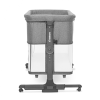 Patut multifunctional co-sleeper si tarc de joaca Kidnort Snackskal Grey, cu leganare si intrare laterala, 8.7 kg - 6