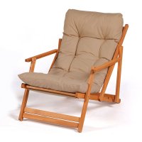 Scaun de gradina MY008, maro + natural, 50x50x81 cm - 1