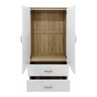 Dulap cu 4 usi, Athos, V3, Alb-Sonoma, 160x42x180 cm - 2