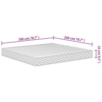 Saltea din spuma 200 x 200 x 24 cm, fermitate medie-moale, husa lavabila - 7