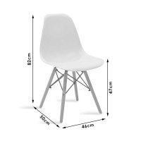 Set de 5 buc masa si scaune Julita nuanta negru-natural 80x80x73 cm - 5