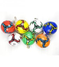 Minge de fotbal din piele ecologica multicolora - 1