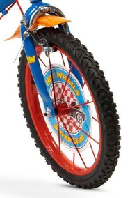 Bicicleta pentru copii Toimsa Hot Wheels 16 inch cu roti ajutatoare, suport si sticla de apa - 1