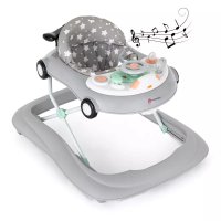 Premergator Muzical Cabrio, Petite&Mars, Interactiv cu Lumini, Inaltime Reglabila, 6 luni+, Gri - 1