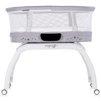 Patut pentru copii Chipolino Sogno 2 in 1 grey cu leganare si cantar integrat - 1