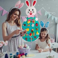 Iepuras din fetru cu 19 decoratiuni 95x47 cm Bambinice BN049 - 5