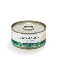 CANAGAN Pui si Biban Conserva Umeda Fara Cereale pentru Pisici Junior si Adult 75g - 2