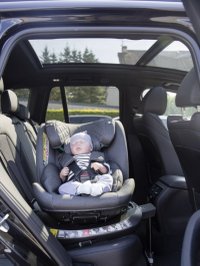 Scaun auto pentru copii cu isofix 4 in 1, Adamex Trip, omologat R129 i-Size, rotativ, cu picior de fixare, 12 niveluri de ajustare a suportului pentru cap, 40-150 cm sau 0-12 ani, Gri - 1