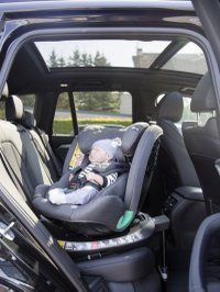 Scaun auto pentru copii cu isofix 4 in 1, Adamex Trip, omologat R129 i-Size, rotativ, cu picior de fixare, 12 niveluri de ajustare a suportului pentru cap, 40-150 cm sau 0-12 ani, Gri - 2