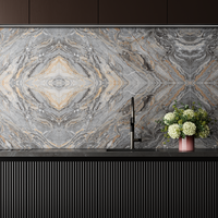 Gresie portelanata rectificata Zasilo Grey  bookmatch B  60X120  lucioasa - 3