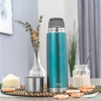 Sticla termos Reer din otel inoxidabil vidat ColourCup 450 ml albastru - 4