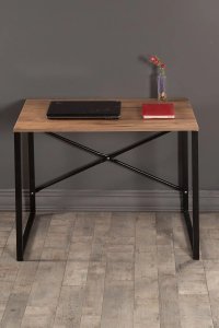 Birou resigilat Corby Homs, stil industrial, metal si PAL, 90 x 60 x 70 cm - 1