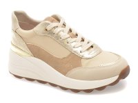 Pantofi sport GEOX bej, D65WAB, din material textil si piele naturala - 1