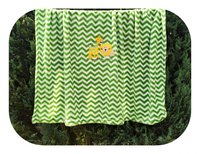 Paturica din microfibra 80x100 cm model Green Zig Zag - 1