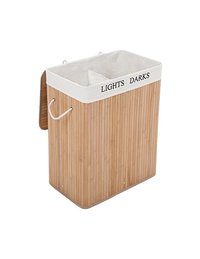 Coș de rufe din bambus natural, Songmics LCB64Y, 100L, 52 x 32 x 63 cm - 1