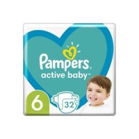 Pampers Scutece Active Baby Marimea 6, 13-18kg, 32 bucati - 1