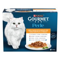 GOURMET Perle Curcan, Rață, Miel, Ton, plic hrană umedă pisici, (în sos), bax, 85g x 12buc - 2