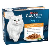 GOURMET Perle Curcan, Rață, Miel, Ton, plic hrană umedă pisici, (în sos), bax, 85g x 12buc - 3