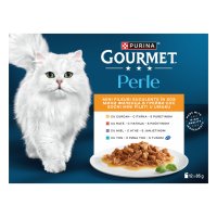 GOURMET Perle Curcan, Rață, Miel, Ton, plic hrană umedă pisici, (în sos), bax, 85g x 12buc - 4
