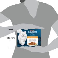 GOURMET Perle Curcan, Rață, Miel, Ton, plic hrană umedă pisici, (în sos), bax, 85g x 12buc - 6