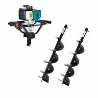 Motoburghiu - Foreza Pamant - Detoolz DZ-C308 - Putere 2CP, 8500 RPM, 52cc + 2 burghie 200 si 300 mm - 1