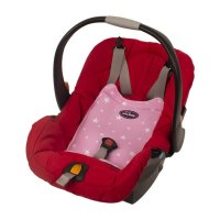 SeviBebe Pink Stars - Suport lombar pentru scoica auto 0-13 kg - 2