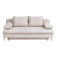 Canapea MILANO ONE extensibila, 3 locuri, cu arcuri si lada depozitare, bej, 200x95x95 cm - 1