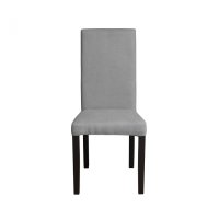 Scaun living TEO, picioare lemn wenge, stofa gri deschis, 46x60x98 cm - 1