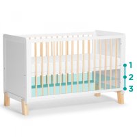 Patut pentru copii Kinderkraft Nico 120x60 cm din lemn, transformabil, somiera reglabila - 4