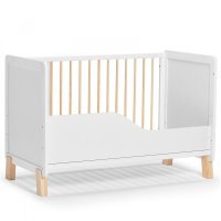Patut pentru copii Kinderkraft Nico 120x60 cm din lemn, transformabil, somiera reglabila - 5