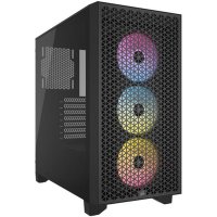 Carcasa Corsair 3000D RGB Mid-Tower ATX cu 3 ventilatoare AR120 RGB incluse (Negru) - 1