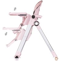 Scaun de masa 2 in 1 transformabil in leagan Chipolino Super Chef Marshmallow cu roti, spatar reglabi, sezut reglabil, pliere compacta - 4