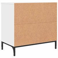 Noptiera alba cu 2 sertare, lemn compozit, 63.5 x 36 x 61 cm - 9