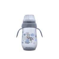 Biberon anticurgere cu toarte si gat larg, 6 luni+, 250 ml, My Friend, Cameo Blue - 1