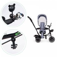 Tricicleta pentru copii Ecotoys JM-066-9 Gri cu sezut rotativ, de la 12 luni roti din spuma Eva, suport picioare, parasolar ajustabil si detasabil - 2