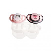 Set 2 suzete ortodontice din silicon si cutie sterilizare Minut Baby 6+ roz - 5