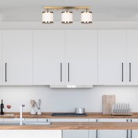Lustra Way Caramiziu 66x15x21 cm - Corp Metalic cu Abajur - 2