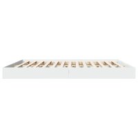 Cadru de pat alb din lemn prelucrat 180x200 cm - 5
