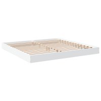 Cadru de pat alb din lemn prelucrat 180x200 cm - 6