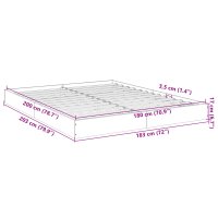 Cadru de pat alb din lemn prelucrat 180x200 cm - 10