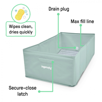 Cadita pliabila pentru calatorii Ingenuity Tuckaway Travel Tub Sage - 1