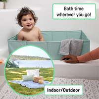 Cadita pliabila pentru calatorii Ingenuity Tuckaway Travel Tub Sage - 3
