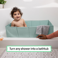 Cadita pliabila pentru calatorii Ingenuity Tuckaway Travel Tub Sage - 4