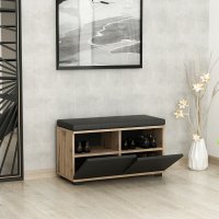 Banca cu dulap pantofi Drago Nuc 80x42x35 cm - 5